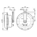 Set di corna cromate, 335/400 Hz, 110 db, 15,6 cm