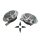 Set di corna cromate, 335/400 Hz, 110 db, 15,6 cm