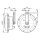 Set di corna cromate, 335/400 Hz, 110 db, 15,6 cm