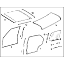 Set van deurrubbers staartvin OE