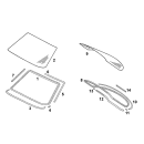 Front windshield seal 1236700339