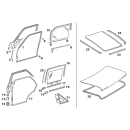 Set di guarnizioni per porte W 123 Limo OE da FG |