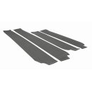Set of rubber mats for outer sills in grey