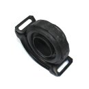 Rear rubber mounting for 3-piece propeller shaft