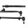 Set of tie rods drag link steering damper
