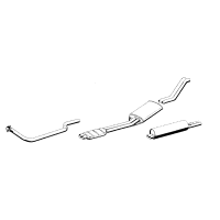 Exhaust system stainless steel 300 SEL 6.3 complete, without mounting material