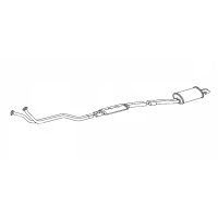 Syst&egrave;me d&eacute;chappement en acier inoxydable 280SL.