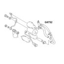 Angolo del tubo del carburante al serbatoio dellammortizzatore.